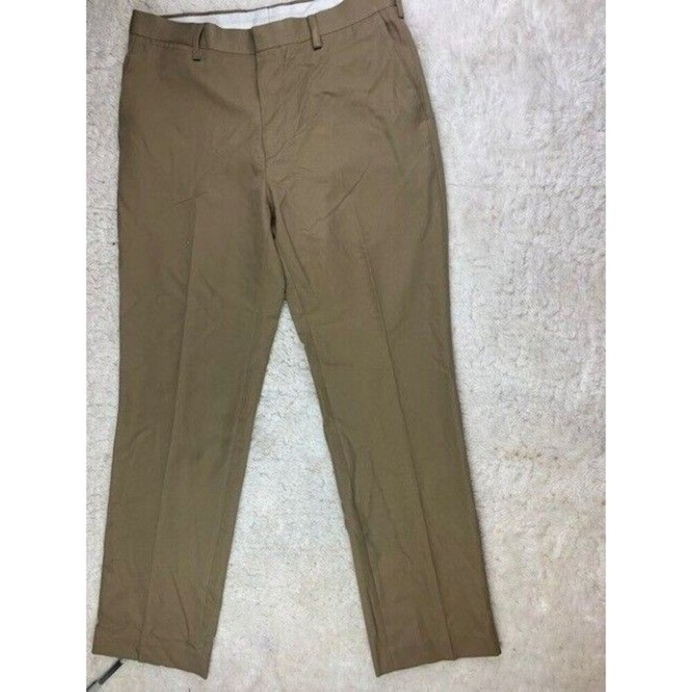 Louis Raphael Size 34x32 Mens Tailred Pants Brown Straight Leg